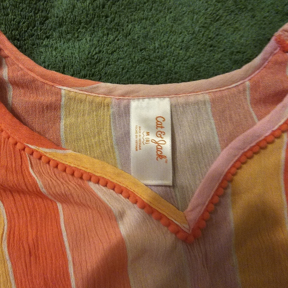 NWT Cat and Jack Coral Top Size M(8) - Picture 5 of 7